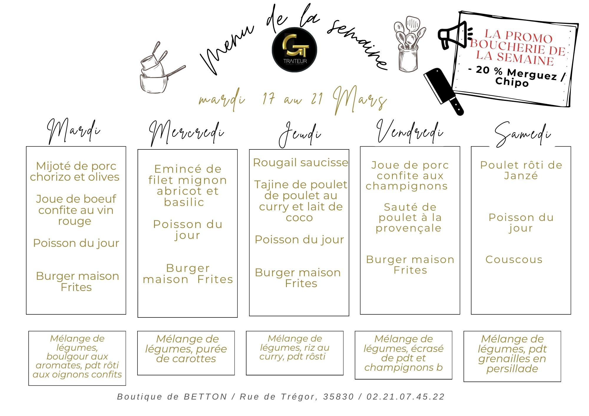 Copie de Copie de Copie de Menu de la semaine